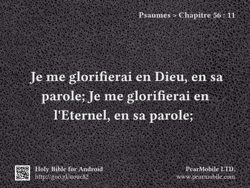 Psaumes, Chapitre 56:11